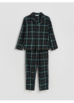 Reserved - Dwuczęściowa piżama w kratę - ciemnozielony ze sklepu Reserved w kategorii Piżamy męskie - zdjęcie 187511807