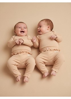 Sinsay - Prążkowane legginsy z falbanką 2 pack - różowy ze sklepu Sinsay w kategorii Odzież dla niemowląt - zdjęcie 187513416