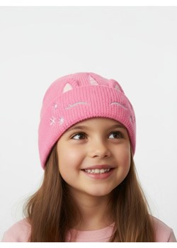 Sinsay - Czapka z elementami 3D i ozdobnym haftem - różowy ze sklepu Sinsay w kategorii Czapki dziecięce - zdjęcie 187513428