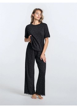 Sinsay - Piżama dwuczęściowa z domieszką wiskozy - czarny ze sklepu Sinsay w kategorii Piżamy damskie - zdjęcie 187513439