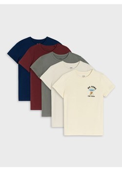 Sinsay - Koszulki 5 pack - bordowy ze sklepu Sinsay w kategorii T-shirty chłopięce - zdjęcie 187513475