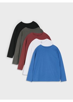 Sinsay - Bawełniana koszulka 5 pack - kremowy ze sklepu Sinsay w kategorii T-shirty chłopięce - zdjęcie 187513525