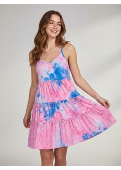 Sinsay - Sukienka mini na ramiączkach z falbanami - wielobarwny ze sklepu Sinsay w kategorii Sukienki - zdjęcie 187513546
