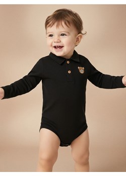 Sinsay - Bawełniane body z kołnierzem - czarny ze sklepu Sinsay w kategorii Odzież dla niemowląt - zdjęcie 187513598