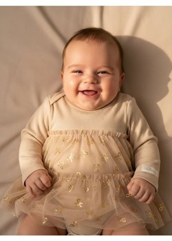 Sinsay - Body z sukienką - beżowy ze sklepu Sinsay w kategorii Odzież dla niemowląt - zdjęcie 187513649