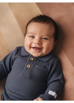 Sinsay - Body z kołnierzykiem - granatowy ze sklepu Sinsay w kategorii Odzież dla niemowląt - zdjęcie 187513655