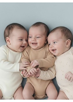 Sinsay - Bawełniane body 3 pack - kremowy ze sklepu Sinsay w kategorii Odzież dla niemowląt - zdjęcie 187513715
