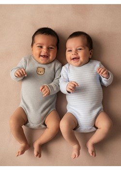 Sinsay - Bawełniane body z długim rękawem 2 pack - szary ze sklepu Sinsay w kategorii Body niemowlęce - zdjęcie 187513717