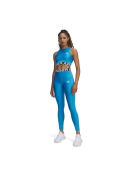 Damskie legginsy treningowe Under Armour Heatgear Rib Legging - niebieskie ze sklepu Sportstylestory.com w kategorii Spodnie damskie - zdjęcie 187513878