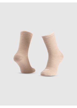 Damskie skarpety treningowe 4F 4FRAW25UFSOF278 - beżowe ze sklepu Sportstylestory.com w kategorii Skarpetki damskie - zdjęcie 187513955