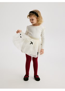 Reserved - Tiulowa spódnica z kokardkami - kremowy ze sklepu Reserved w kategorii Spódnice dziewczęce - zdjęcie 187514699