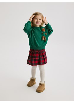 Reserved - Bluza z aplikacją 3d - zielony ze sklepu Reserved w kategorii Bluzy dziewczęce - zdjęcie 187514708