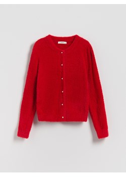 Reserved - Kardigan z ozdobnymi guzikami - czerwony ze sklepu Reserved w kategorii Swetry dziewczęce - zdjęcie 187514868