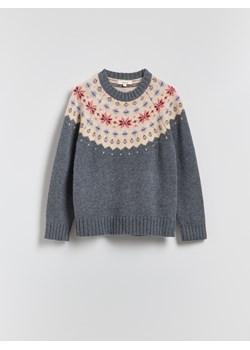 Reserved - Wełniany sweter - szary ze sklepu Reserved w kategorii Swetry damskie - zdjęcie 187514885