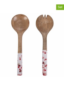 Villa d´Este 2-częściowy zestaw w kolorze brązowo-białym - dł. 33,5 cm ze sklepu Limango Polska w kategorii Sztućce - zdjęcie 187515638