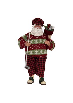 Clayre &amp; Eef Figurka dekoracyjna w kolorze czerwono-zielonym - wys. 28 cm ze sklepu Limango Polska w kategorii Dekoracje - zdjęcie 187515917