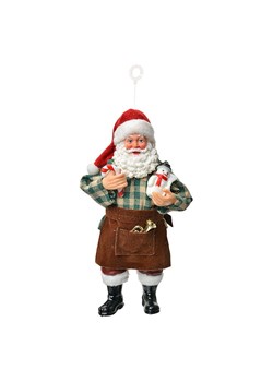 Clayre &amp; Eef Zawieszka dekoracyjna w kolorze brązowo-czerwono-zielonym - wys. 17 cm ze sklepu Limango Polska w kategorii Dekoracje - zdjęcie 187515939