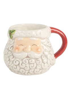 Clayre &amp; Eef Kubek jumbo w kolorze biało-czerwonym - 550 ml ze sklepu Limango Polska w kategorii Dzbanki i zaparzacze - zdjęcie 187515989