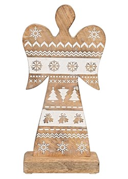 POSIWIO Figurka dekoracyjna &quot;Angel&quot; w kolorze beżowym - 13,5 x 27 x 5 cm ze sklepu Limango Polska w kategorii Dekoracje - zdjęcie 187516027