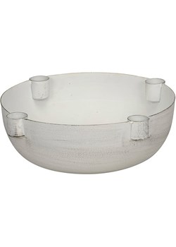 POSIWIO Świecznik w kolorze białym - wys. 7 x Ø 22,5 cm ze sklepu Limango Polska w kategorii Świeczniki - zdjęcie 187516029