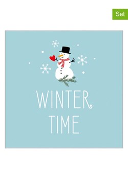 ppd Serwetki (40 szt.) &quot;Winter Time&quot; w kolorze błękitnym ze sklepu Limango Polska w kategorii Akcesoria kuchenne - zdjęcie 187516138