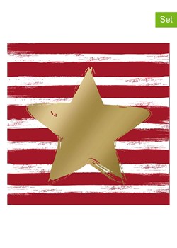 ppd Serwetki (40 szt.) &quot;Star &amp; Stripes&quot; w kolorze biało-złoto-czerwonym ze sklepu Limango Polska w kategorii Akcesoria kuchenne - zdjęcie 187516145