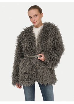 ONLY Futro Barcelona 15352755 Szary Regular Fit ze sklepu MODIVO w kategorii Futra damskie - zdjęcie 187516488