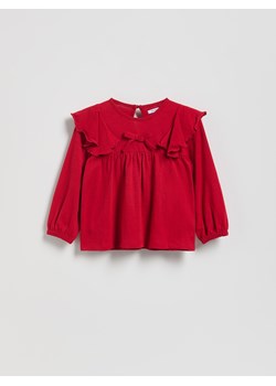 Reserved - Bluzka z falbankami - czerwony ze sklepu Reserved w kategorii Bluzki dziewczęce - zdjęcie 187516948
