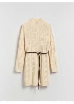 Reserved - Sukienka z wełną - złamana biel ze sklepu Reserved w kategorii Sukienki - zdjęcie 187516968