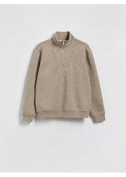 Reserved - Gładka bluza ze stójką - brązowy ze sklepu Reserved w kategorii Bluzy męskie - zdjęcie 187517039