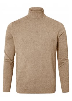 Bawełniany Męski Golf - Pako Jeans - Melanżowy Beż SWPJNSgolfGUSTAVObzMZ ze sklepu JegoSzafa.pl w kategorii Swetry męskie - zdjęcie 187518177