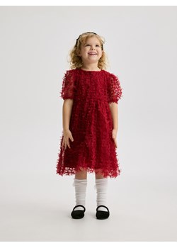 Reserved - Tiulowa sukienka w kokardki - czerwony ze sklepu Reserved w kategorii Sukienki dziewczęce - zdjęcie 187518255