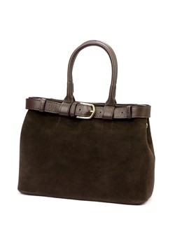 Vera Pelle torebka kuferek skóra naturalna brązowy ze sklepu lenaodniemowlakadoszkolniaka.pl w kategorii Torby Shopper bag - zdjęcie 187518929