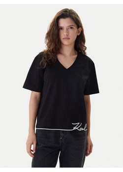 KARL LAGERFELD T-Shirt B1W17031 Czarny Relaxed Fit ze sklepu MODIVO w kategorii Bluzki damskie - zdjęcie 187519938