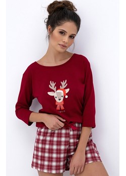 Sensis świąteczna piżama damska Elia, Kolor bordowy-wzór, Rozmiar M, SENSIS ze sklepu Primodo w kategorii Piżamy damskie - zdjęcie 187520078