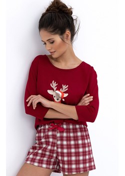 Sensis świąteczna piżama damska Elia, Kolor bordowy-wzór, Rozmiar M, SENSIS ze sklepu Primodo w kategorii Piżamy damskie - zdjęcie 187520079