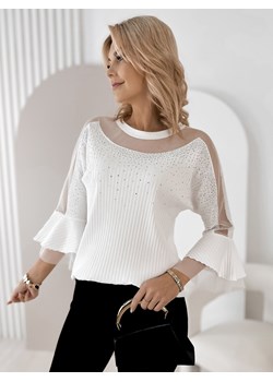 bluzka roterie biała one size ze sklepu UBRA w kategorii Bluzki damskie - zdjęcie 187520425