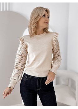 sweter birley beżowy one size ze sklepu UBRA w kategorii Swetry damskie - zdjęcie 187520466