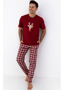 Sensis świąteczna piżama męska Jack, Kolor bordowy-wzór, Rozmiar M, SENSIS ze sklepu Intymna w kategorii Piżamy męskie - zdjęcie 187520627