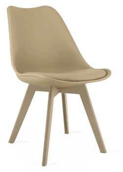 Nowoczesne beżowe krzesło  K1-B49 ze sklepu Edinos.pl w kategorii Krzesła - zdjęcie 187520648