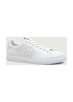 TORY BURCH Skórzane sneakersy DOUBLE T HOWELL COURT ze sklepu Gomez Fashion Store w kategorii Buty sportowe damskie - zdjęcie 187520769