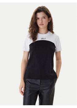 KARL LAGERFELD T-Shirt B1W17008 Czarny Regular Fit ze sklepu MODIVO w kategorii Bluzki damskie - zdjęcie 187521415