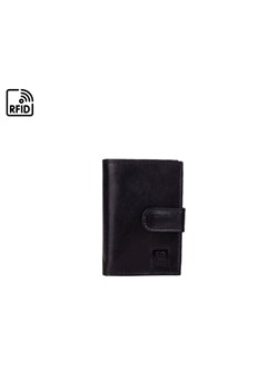 Czarny portfel skórzany na karty kredytowe Smart ONE ze sklepu Słoń Torbalski w kategorii Portfele męskie - zdjęcie 187521585