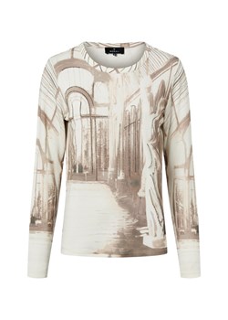 Monari Damska koszulka z długim rękawem Kobiety wiskoza écru nadruk ze sklepu vangraaf w kategorii Bluzki damskie - zdjęcie 187521737