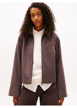 Tommy Jeans Damska kurtka koszulowa Kobiety Sztuczne włókno czekoladowy jednolity ze sklepu vangraaf w kategorii Kurtki damskie - zdjęcie 187521759