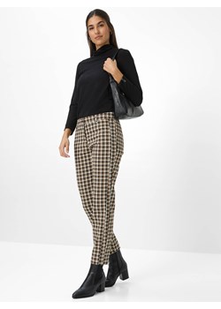 BRAX Spodnie - Maron S Regular Fit Kobiety brązowy wzorzysty ze sklepu vangraaf w kategorii Spodnie damskie - zdjęcie 187521769