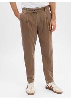 Tommy Hilfiger Męskie spodnie sztruksowe Mężczyźni Bawełna taupe jednolity ze sklepu vangraaf w kategorii Spodnie męskie - zdjęcie 187521785