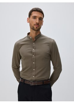 Reserved - Koszula super slim z bawełny egipskiej - ciemnozielony ze sklepu Reserved w kategorii Koszule męskie - zdjęcie 187522617