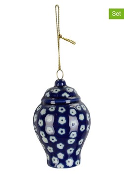 Kersten Bombki (4 szt.) &quot;Jar&quot; w kolorze niebieskim - wys. 8 cm ze sklepu Limango Polska w kategorii Dekoracje bożonarodzeniowe - zdjęcie 187523579