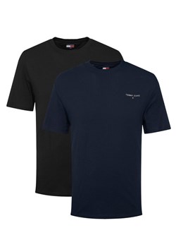 Tommy Jeans Komplet t-shirtów Linear DM0DM22316 Czarny Slim Fit ze sklepu MODIVO w kategorii T-shirty męskie - zdjęcie 187523727